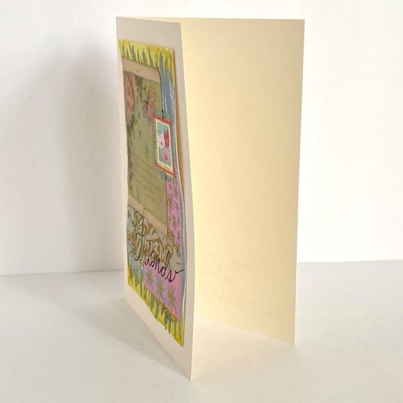 Collage Art Handmade Original Blank Greeting Card and Envelope Frame Ready - Picture 3 of 5